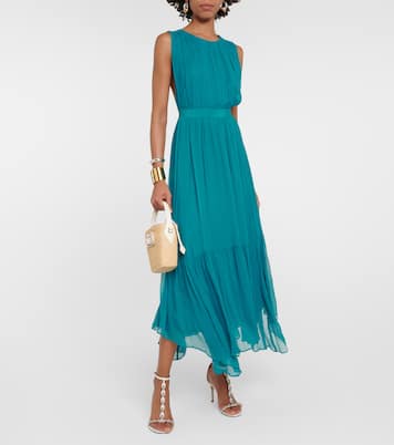 Sarai silk chiffon midi dress | Ulla Johnson