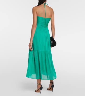 Vestido midi Birona de algodón y seda | Isabel Marant