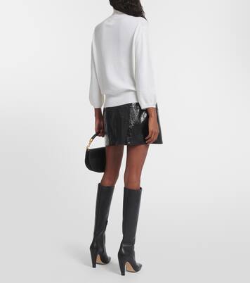Jersey de cuello alto en lana y cachemir | Jardin des Orangers