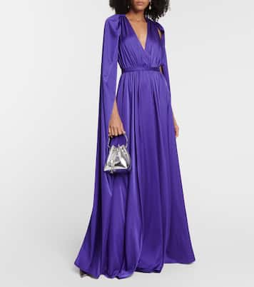 Bridal chiffon cape gown | Safiyaa