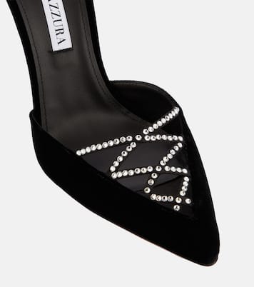 Pumps Audace Crystal 105 aus Samt | Aquazzura