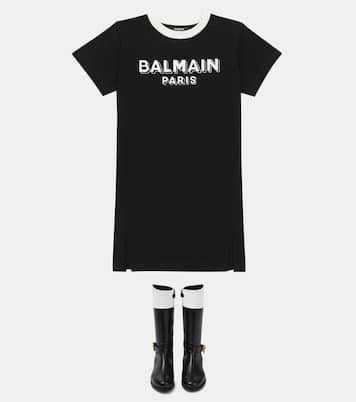 Botas altas de piel | Balmain Kids
