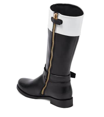 Botas altas de piel | Balmain Kids