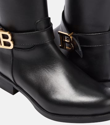 Botas altas de piel | Balmain Kids