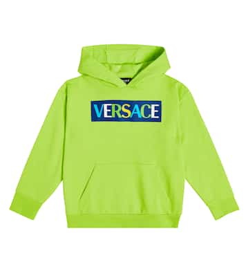 Felpa con cappuccio in jersey di cotone | Versace Kids