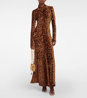 Leopard-print maxi dress | Rabanne