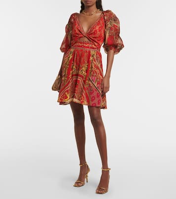 Printed silk minidress | Camilla