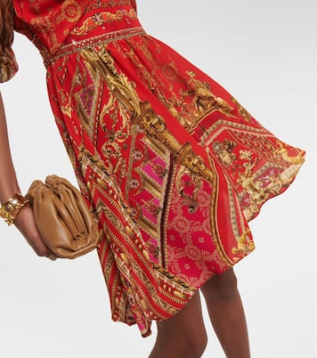 Printed silk minidress | Camilla