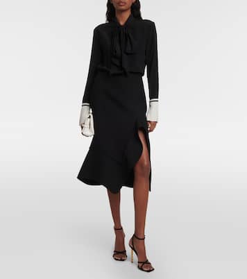 Blusa in crêpe di seta con papillon | Victoria Beckham