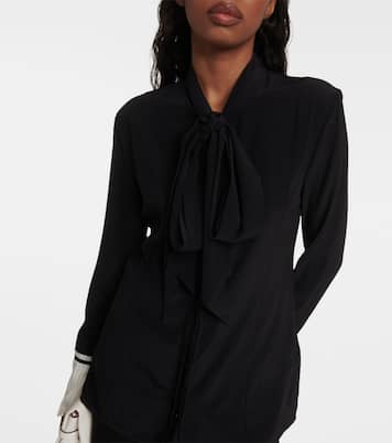 Blusa in crêpe di seta con papillon | Victoria Beckham