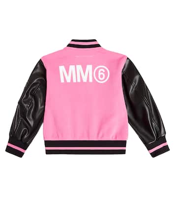 Bomber de piel sintética y algodón | MM6 Maison Margiela Kids