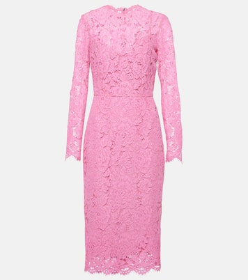 Floral lace midi dress | Dolce&Gabbana