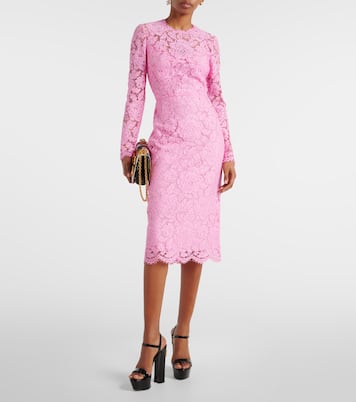 Floral lace midi dress | Dolce&Gabbana