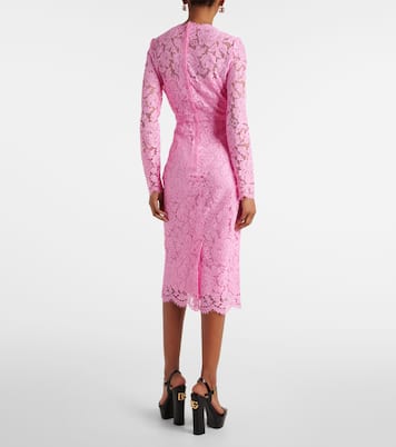 Floral lace midi dress | Dolce&Gabbana