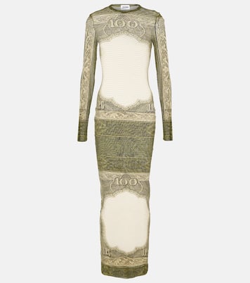 Abito lungo in mesh con stampa | Jean Paul Gaultier
