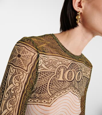 Abito lungo in mesh con stampa | Jean Paul Gaultier