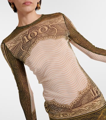 Abito lungo in mesh con stampa | Jean Paul Gaultier
