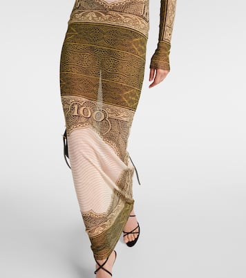 Abito lungo in mesh con stampa | Jean Paul Gaultier
