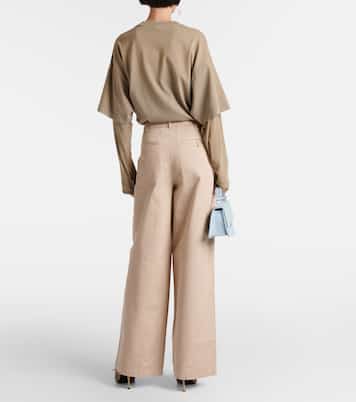 Pablo cotton twill wide-leg pants | Acne Studios
