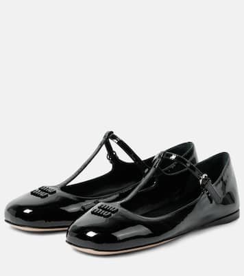 Ballerinas aus Lackleder | Miu Miu