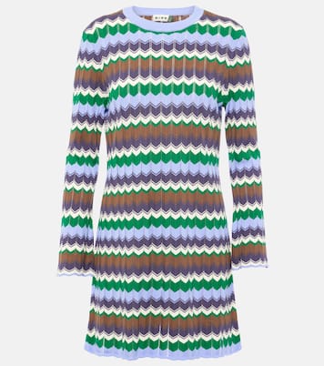 Mylene chevron cotton minidress | Rixo