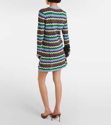 Mylene chevron cotton minidress | Rixo