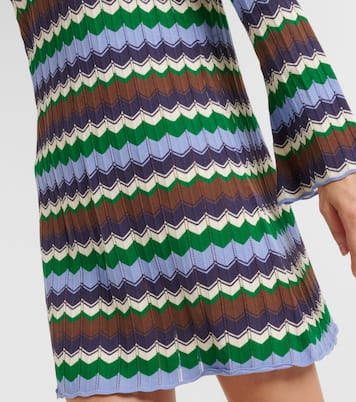 Mylene chevron cotton minidress | Rixo