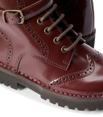 Brushed leather lace-up boots | PèPè