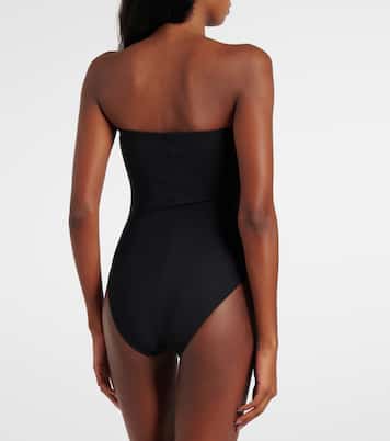 Costume intero a fascia Tera con ricamo | Karla Colletto
