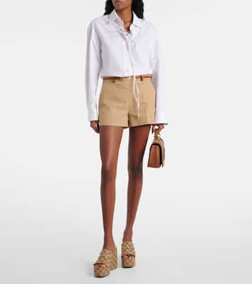 Horsebit GG Canvas wedge mules | Gucci