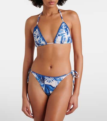 Top bikini a triangolo con stampa | Farm Rio