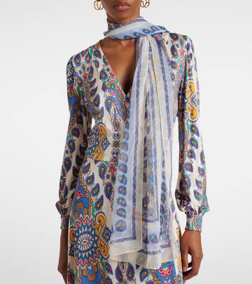 Foulard Tosca in seta con stampa | Etro