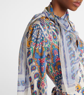 Foulard Tosca in seta con stampa | Etro