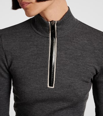 Pullover in maglia di lana a coste | Brunello Cucinelli