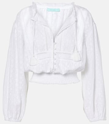 Camisa Pixi de algodón cropped | Melissa Odabash