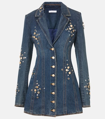 Blazerkleid aus Denim mit Kristallen | Area
