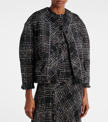 Giacca cropped in tweed di misto cotone | Erdem