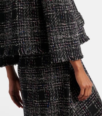 Giacca cropped in tweed di misto cotone | Erdem