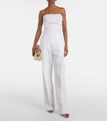 Pantaloni a gamba larga Gabrielle in lino | Tove