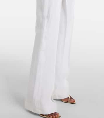 Pantaloni a gamba larga Gabrielle in lino | Tove