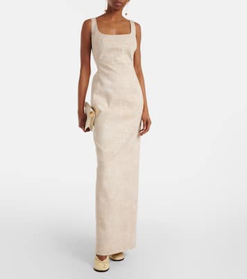Robe longue De-Nîmes en coton embossé | Jacquemus
