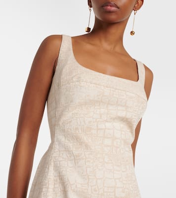 Robe longue De-Nîmes en coton embossé | Jacquemus