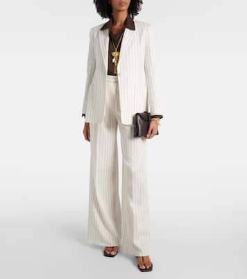 Blazer Jadi rayé en coton et lin | Max Mara
