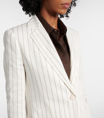 Blazer Jadi rayé en coton et lin | Max Mara