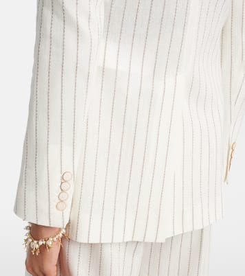Blazer Jadi rayé en coton et lin | Max Mara