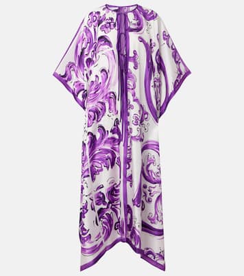 Abito mare Majolica in twill di seta | Dolce&Gabbana