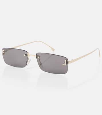 Fendi First Crystal rectangular sunglasses | Fendi