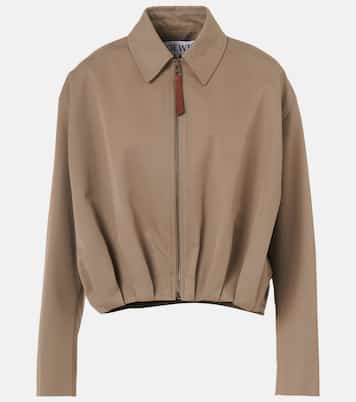 Giacca blouson in twill di cotone e seta | Loewe