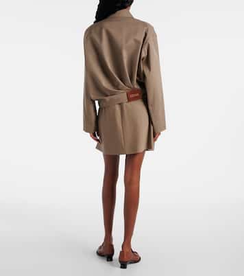 Giacca blouson in twill di cotone e seta | Loewe
