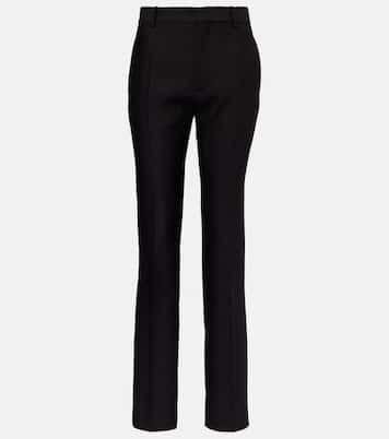 Pantaloni regular in lana e seta | Loewe